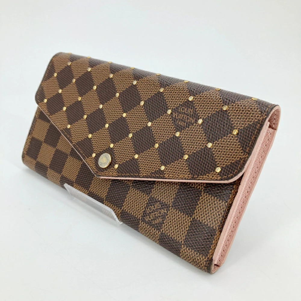 LOUIS VUITTON Portefeuille Sarah Long Wallet Brown Pink